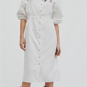 All Saints White Midi Dress
